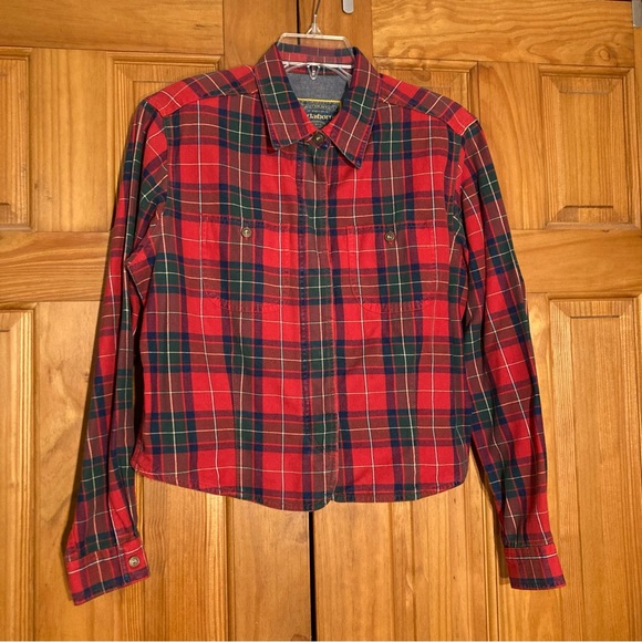 Liz Claiborne Tops - NWOT Liz Claiborne Lizwear Vintage 90s Top Long Sleeve Blouse Plaid Red Size 14